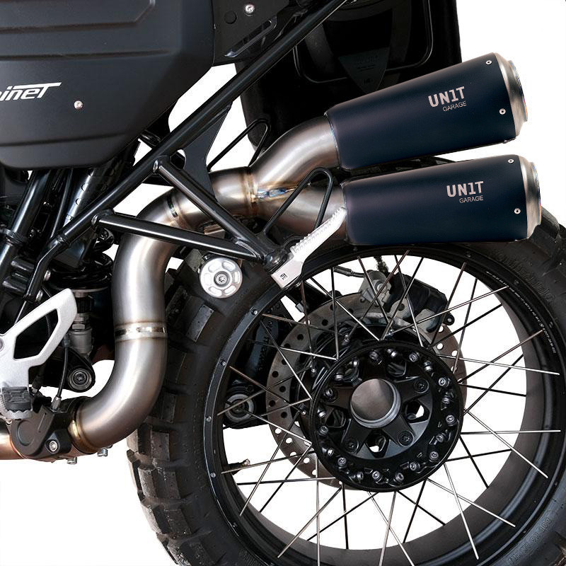  Silencieux double haut en titane pour R nineT Titane noir - L'atelier Bleu Motostore