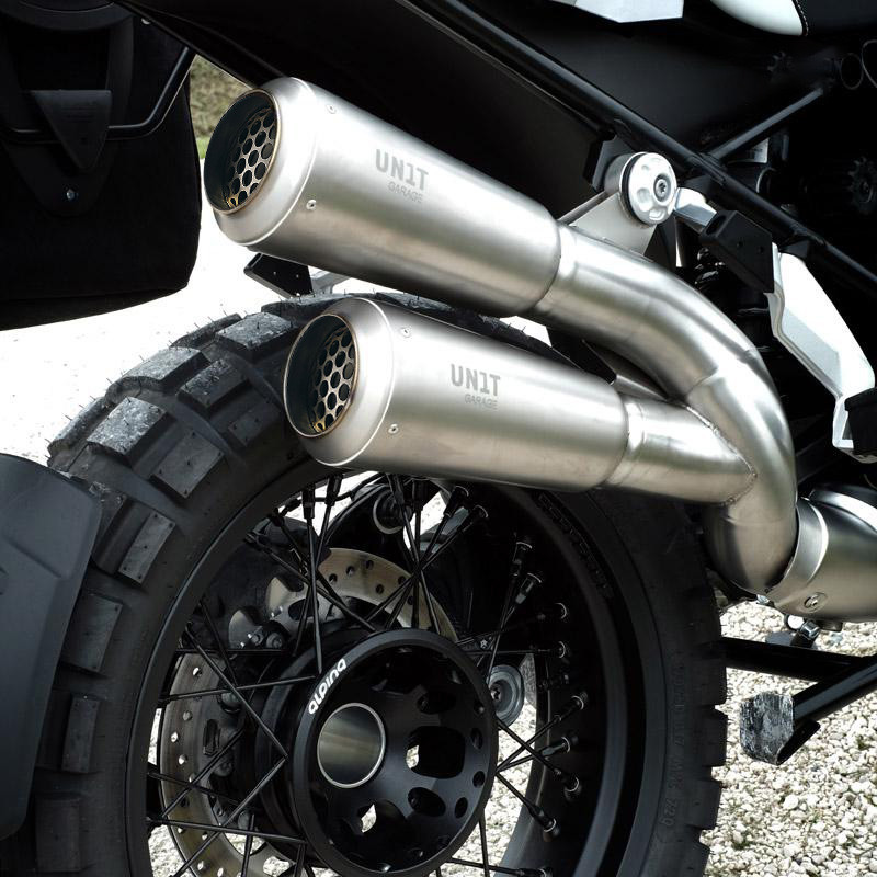  Silencieux GP pour R 1200GS/GSA et R 1250GS/GSA Titane - L'atelier Bleu Motostore