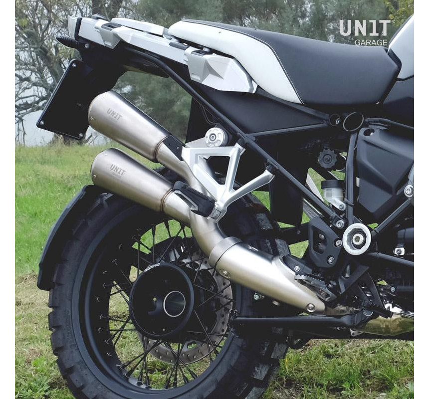  Silencieux GP pour R 1200GS/GSA et R 1250GS/GSA Titane - L'atelier Bleu Motostore