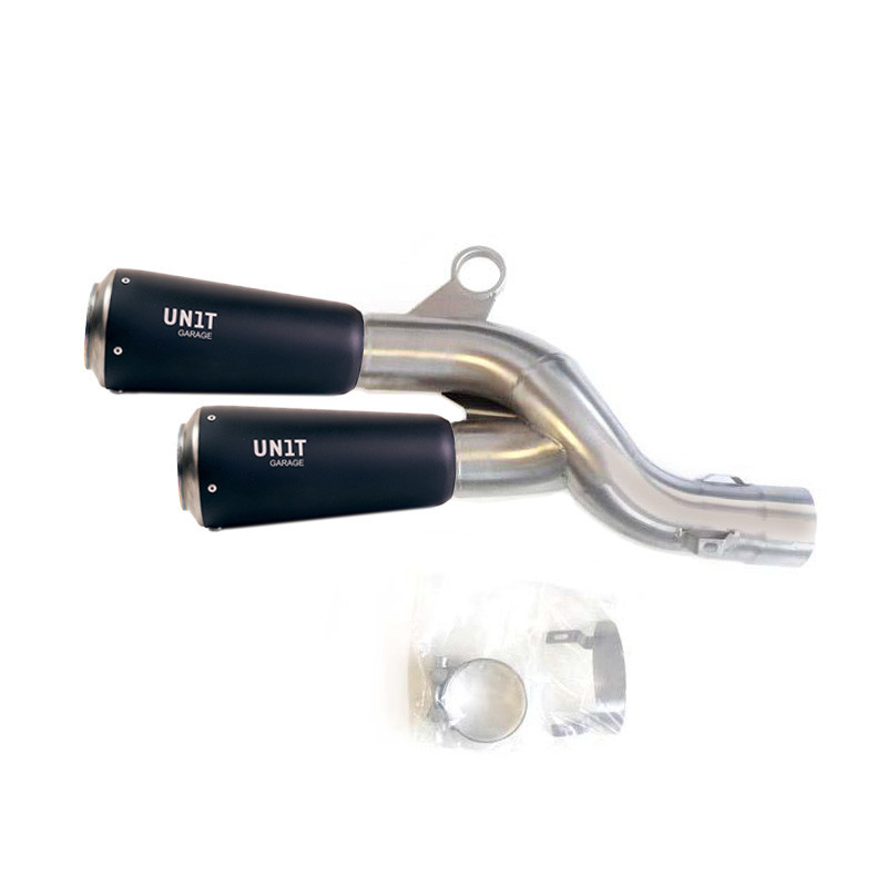 Silencieux GP pour R 1200GS/GSA et R 1250GS/GSA Titane noir - L'atelier Bleu Motostore
