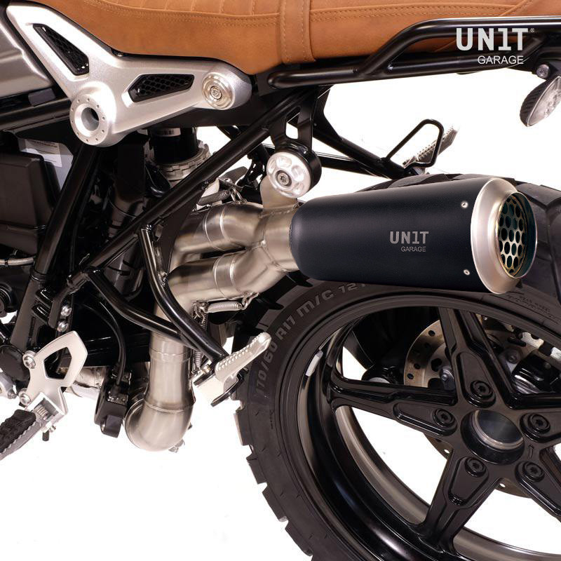  Ligne complète en titane pour R nineT Titane noir - L'atelier Bleu Motostore