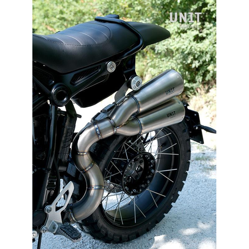  Silencieux double en titane pour R nineT Scrambler Titane - L'atelier Bleu Motostore