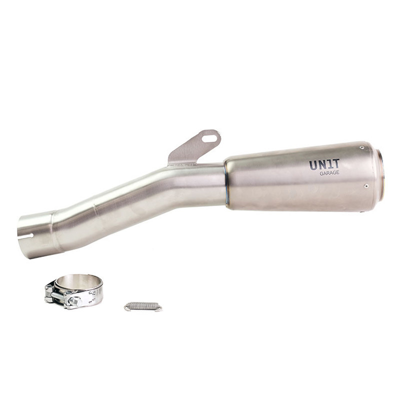 Silencieux échappement bas en inox pour R 12 nineT Titane - L'atelier Bleu Motostore
