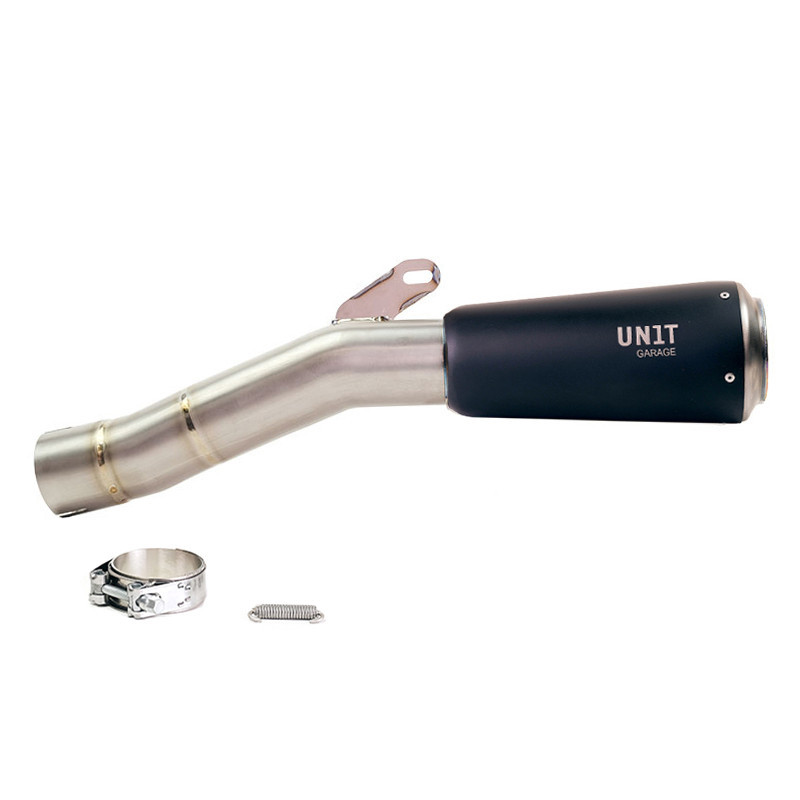 Silencieux échappement bas en titane pour R 12 nineT Titane noir - L'atelier Bleu Motostore