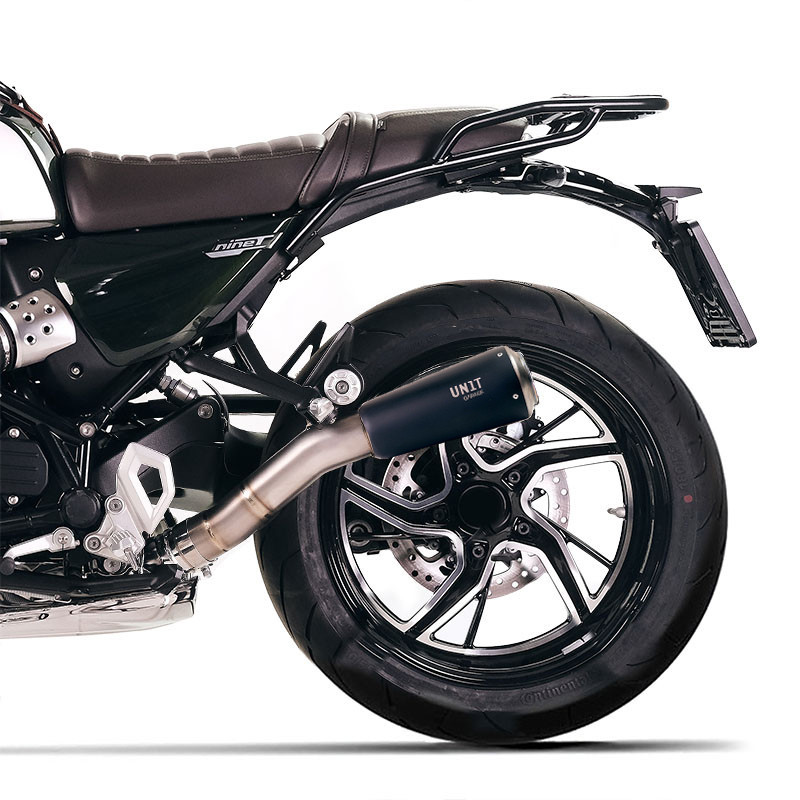  Silencieux échappement bas en titane pour R 12 nineT Titane noir - L'atelier Bleu Motostore