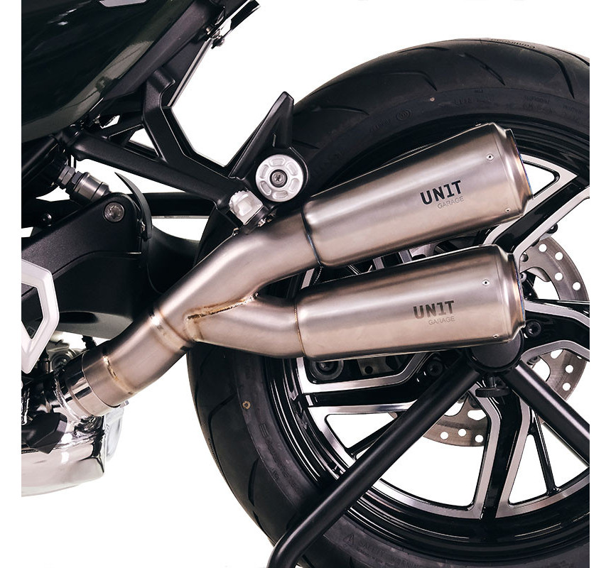  Double silencieux échappement bas en titane pour R 12 nineT Titane - L'atelier Bleu Motostore