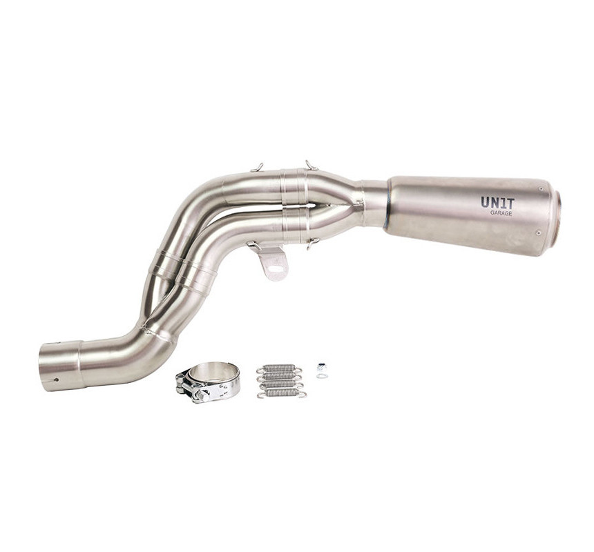 Silencieux échappement haut en inox pour R 12 nineT Titane - L'atelier Bleu Motostore