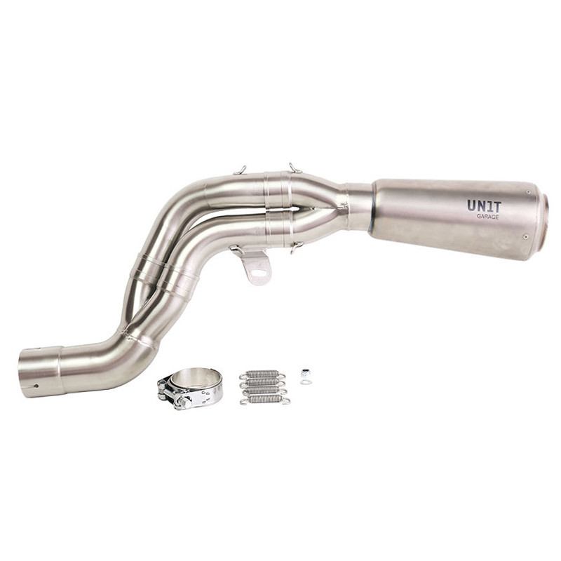 Silencieux échappement haut en inox pour R 12 nineT Titane - L'atelier Bleu Motostore