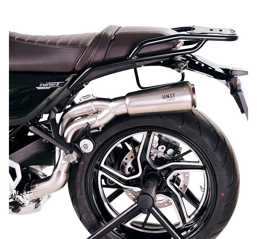  Silencieux échappement haut en inox pour R 12 nineT Titane - L'atelier Bleu Motostore