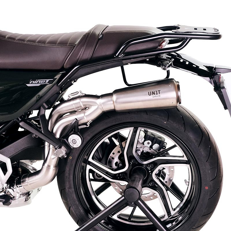  Silencieux échappement haut en inox pour R 12 nineT Titane - L'atelier Bleu Motostore