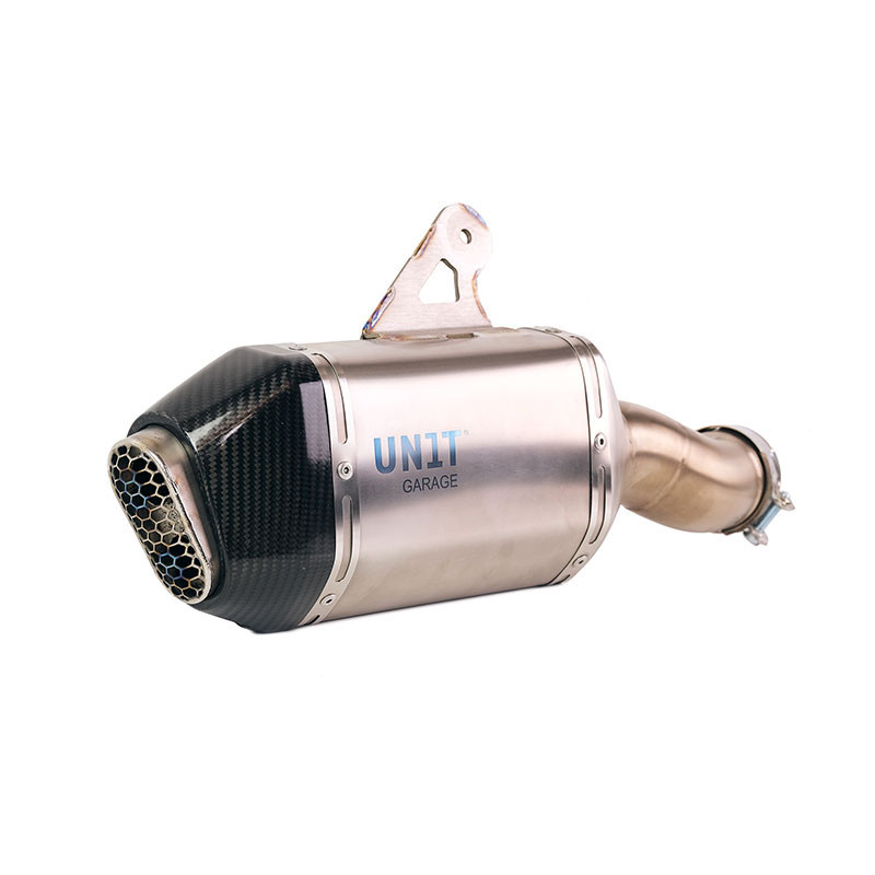 Rad silencer with carbon heat shield for the BMW R 1300 GS