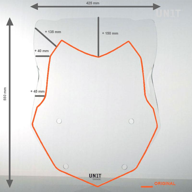Saute vent Dôme XL pour R 1200GS/GSA et R 1250GS/GSA - L'atelier Bleu Motostore