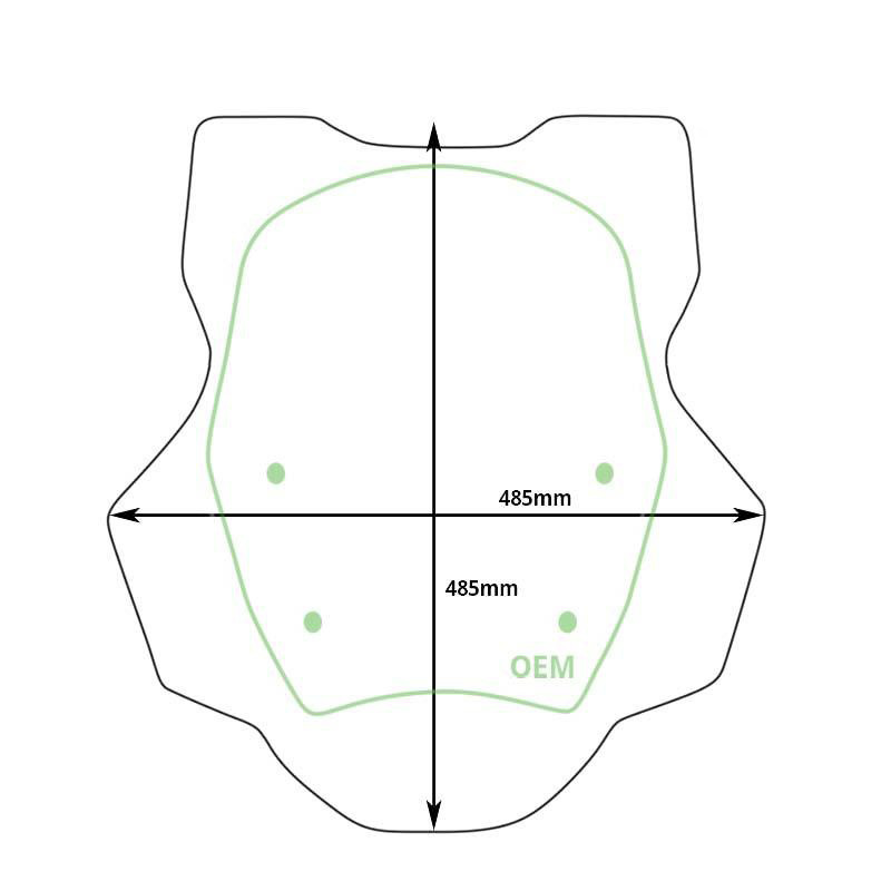 L-type windscreen (without radar) with deflectors for the R 1300GS – L'atelier Bleu Motostore