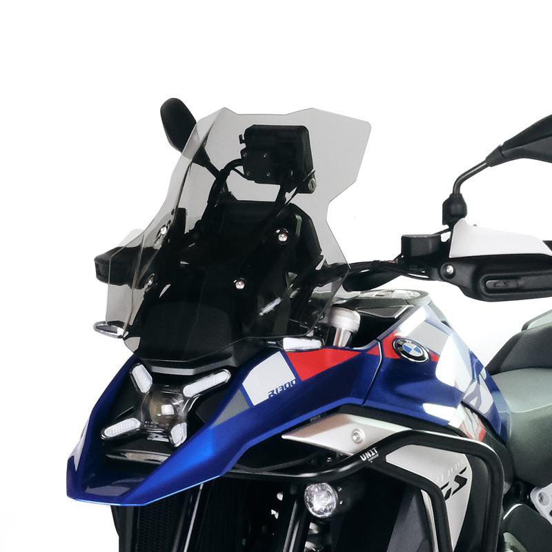 L-type wind deflector (without radar) with deflectors for the R 1300GS in light tinted - L'atelier Bleu Motostore