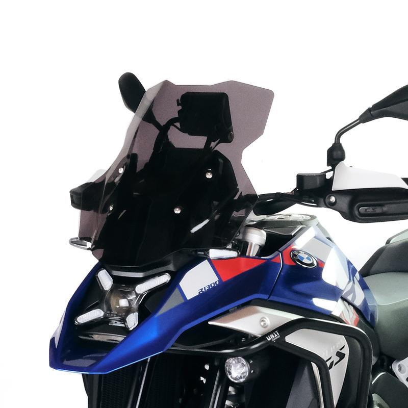 L-size wind deflector (without radar) with deflectors for the R 1300GS, Smoky Black – L'atelier Bleu Motostore