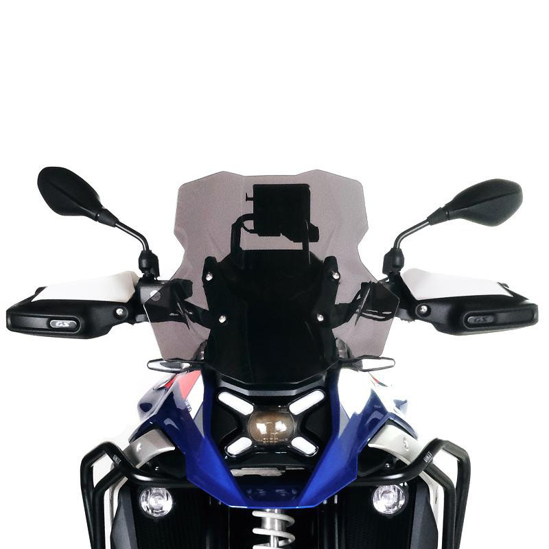 L-size wind deflector (without radar) with deflectors for the R 1300GS, Smoked Black – L'atelier Bleu Motostore