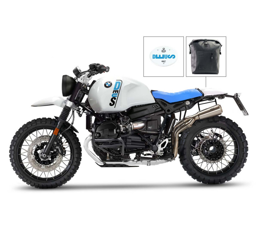 Deus Enduro White Factory Kit for R nineT Urban G/S with low-mounted exhaust E4 – L'atelier Bleu Motostore