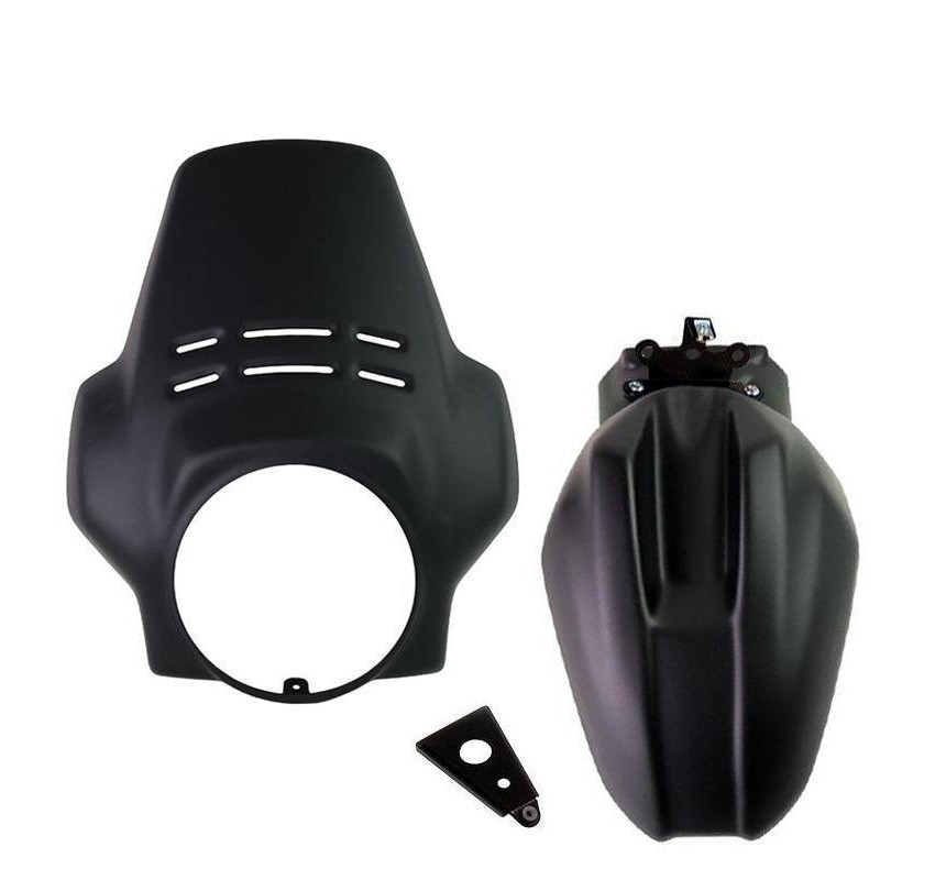 Fenouil fork crown + front mudguard for R nineT Urban GS in matt black - L'atelier Bleu Motostore