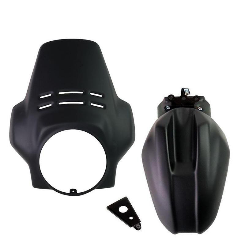 Tête de fourche Fenouil + garde-boue avant pour R nineT Urban GS Noir mat - L'atelier Bleu Motostore
