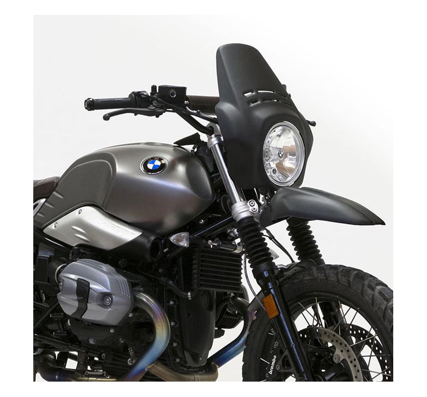  Tête de fourche Fenouil + garde-boue avant pour R nineT Scrambler et Pure Noir mat - L'atelier Bleu Motostore