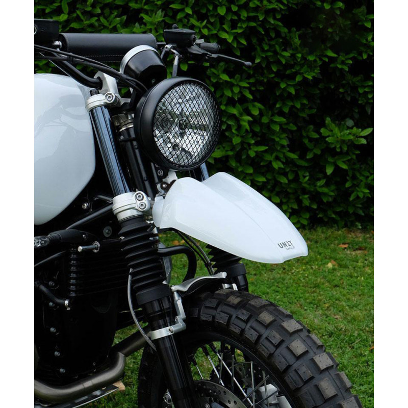 High mudguard for R nineT Scrambler and Pure, White, Lightweight – L'atelier Bleu Motostore
