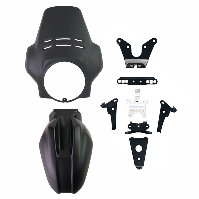 Tête de fourche Fenouil + garde-boue avant pour R 12 nineT Noir mat - L'atelier Bleu Motostore