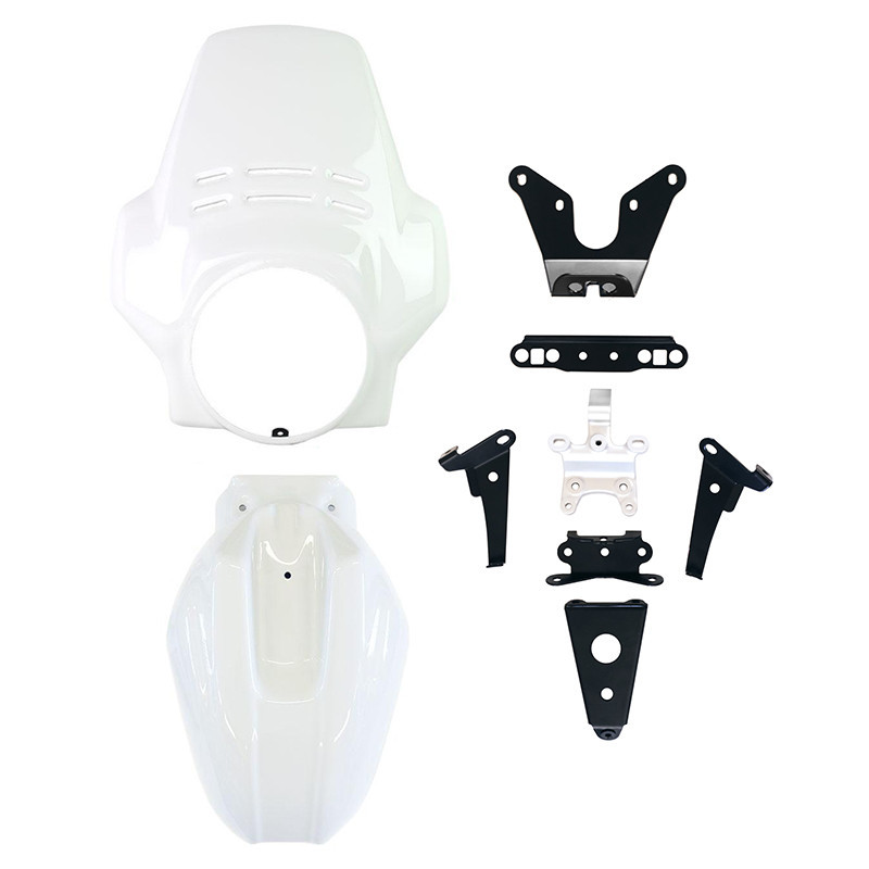 Tête de fourche Fenouil + garde-boue avant pour R 12 nineT Blanc Light wight - L'atelier Bleu Motostore