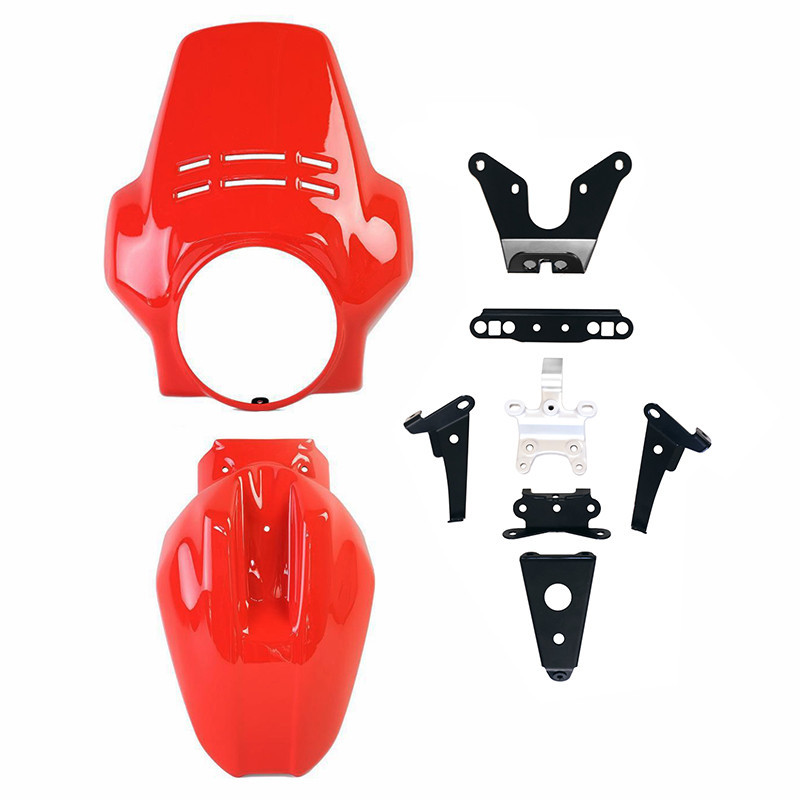 Tête de fourche Fenouil + garde-boue avant pour R 12 nineT Rouge - L'atelier Bleu Motostore