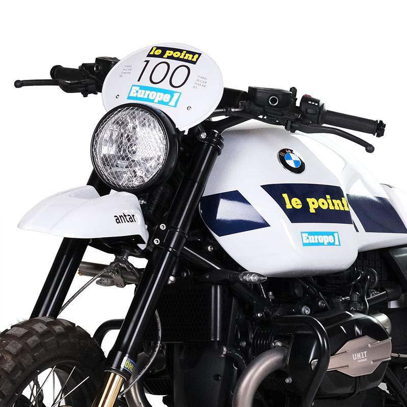  Plaque Numéro + support pour R nineT Blanc - L'atelier Bleu Motostore