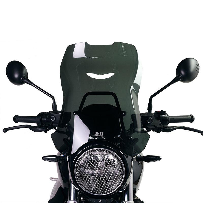 XL Windscreen + GPS Mount for R nineT Urban GS Smoked Black - L'atelier Bleu Motostore
