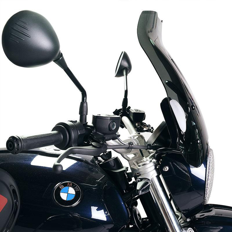 XL Windscreen + GPS Mount for R nineT Urban GS Smoked Black - L'atelier Bleu Motostore