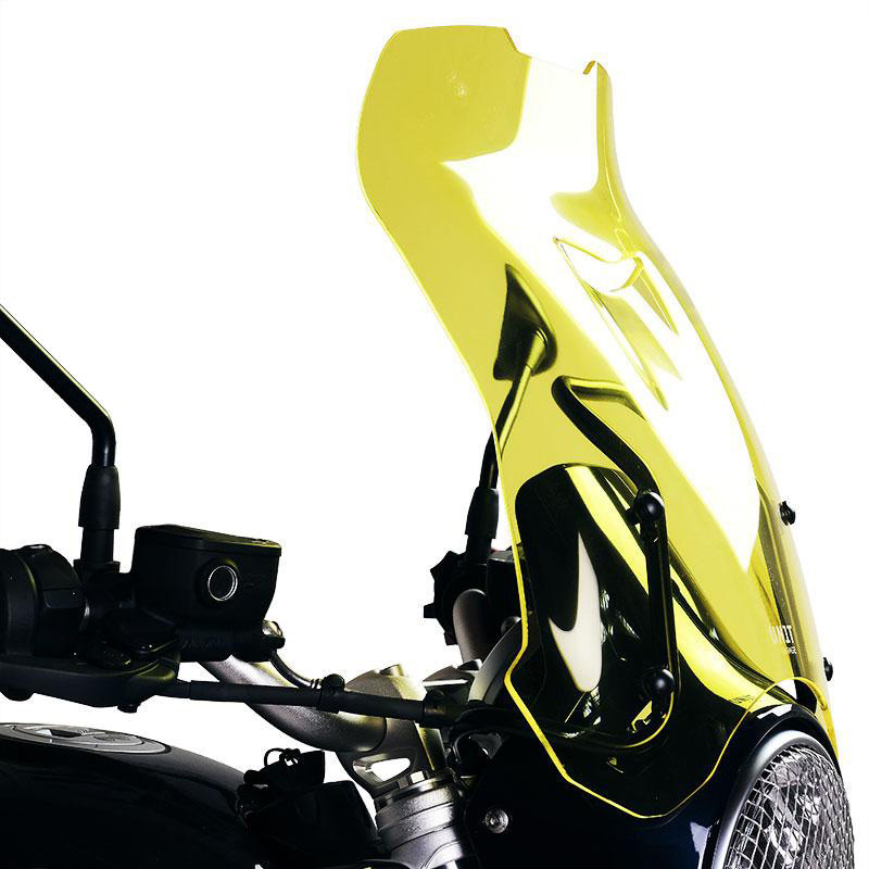  Saute vent XL + support GPS pour R nineT Urban GS Jaune - L'atelier Bleu Motostore