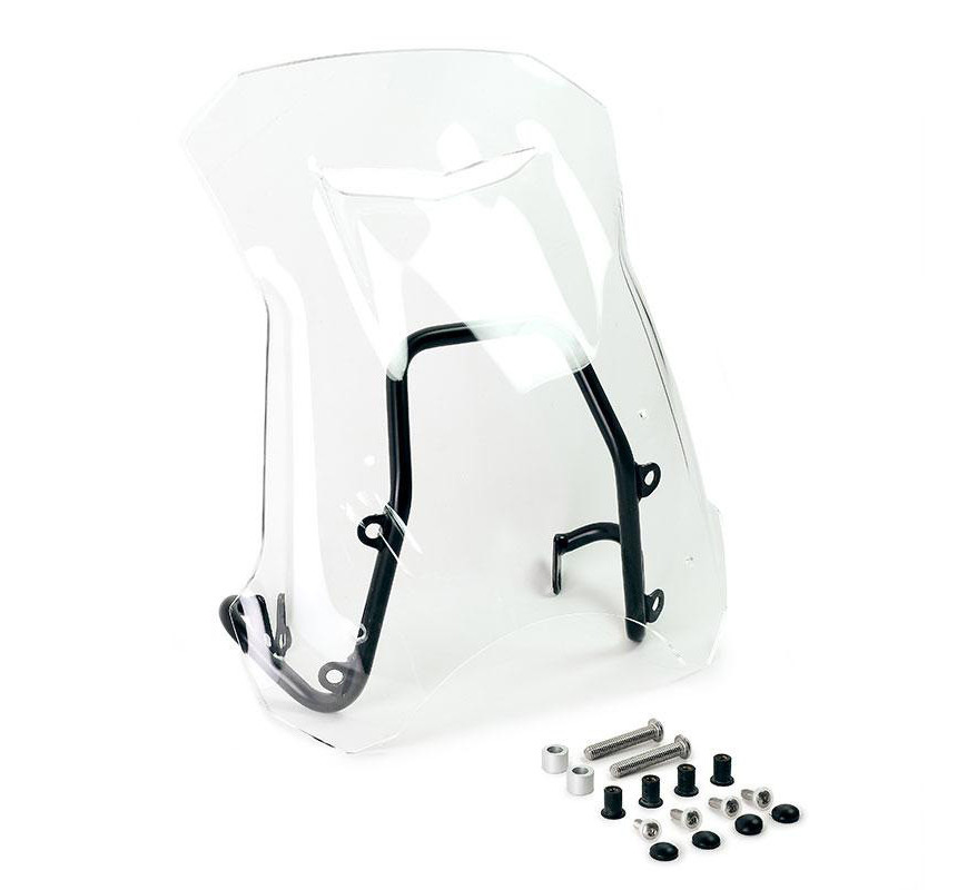 Saute vent + support GPS pour R nineT Urban GS Transparent - L'atelier Bleu Motostore