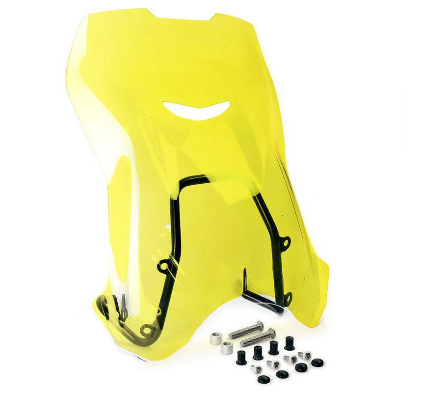 Saute vent XL + support GPS pour R nineT Scrambler et Pure Jaune - L'atelier Bleu Motostore