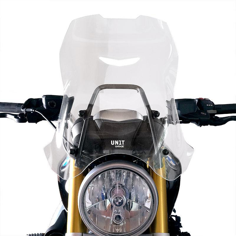  Saute vent XL + support GPS pour R nineT Transparent - L'atelier Bleu Motostore