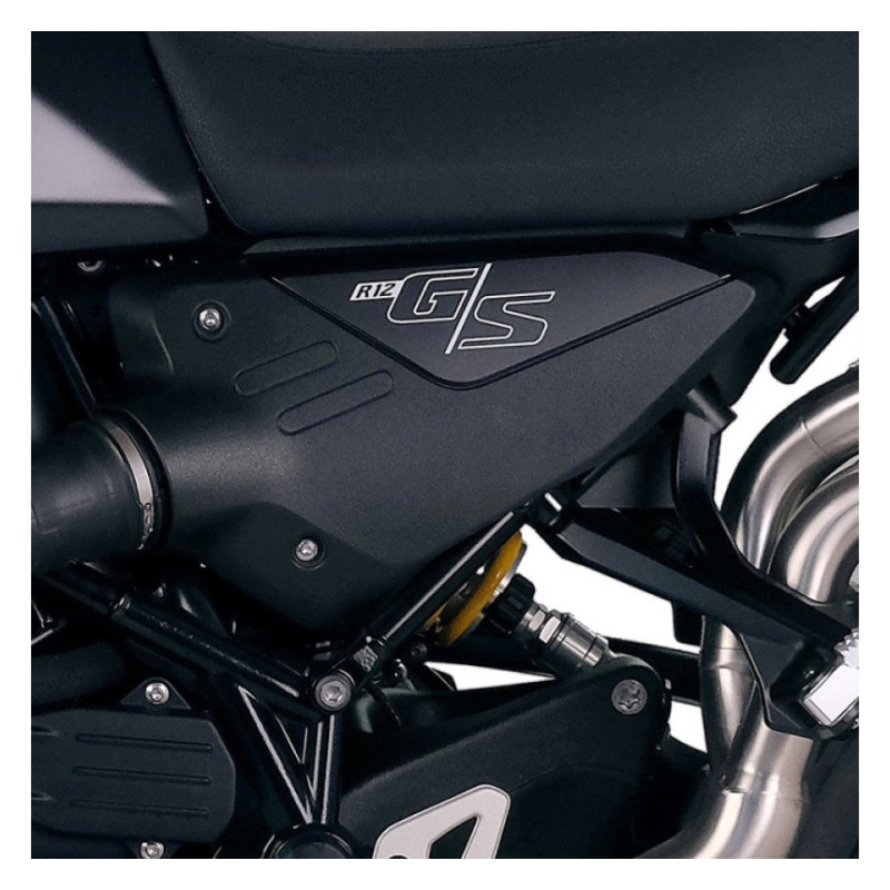 Genuine black side covers for the R 12 G/S – From L'atelier Bleu Motostore