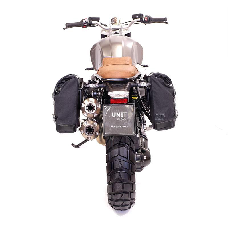  Sacoches latérales en toile + supports pour R nineT - L'atelier Bleu Motostore