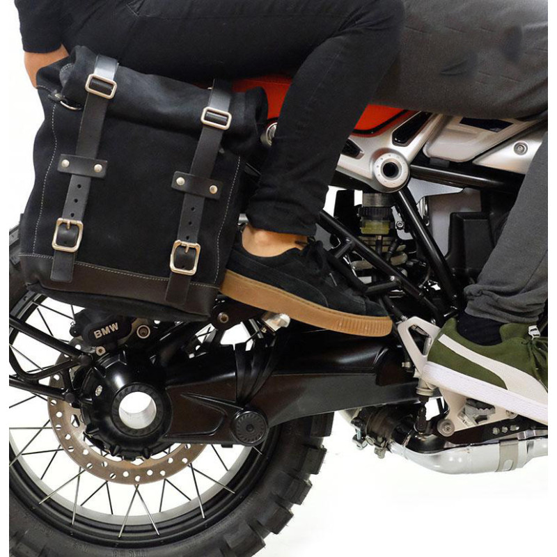 Leather side panniers + mounts for the R nineT – L'atelier Bleu Motostore