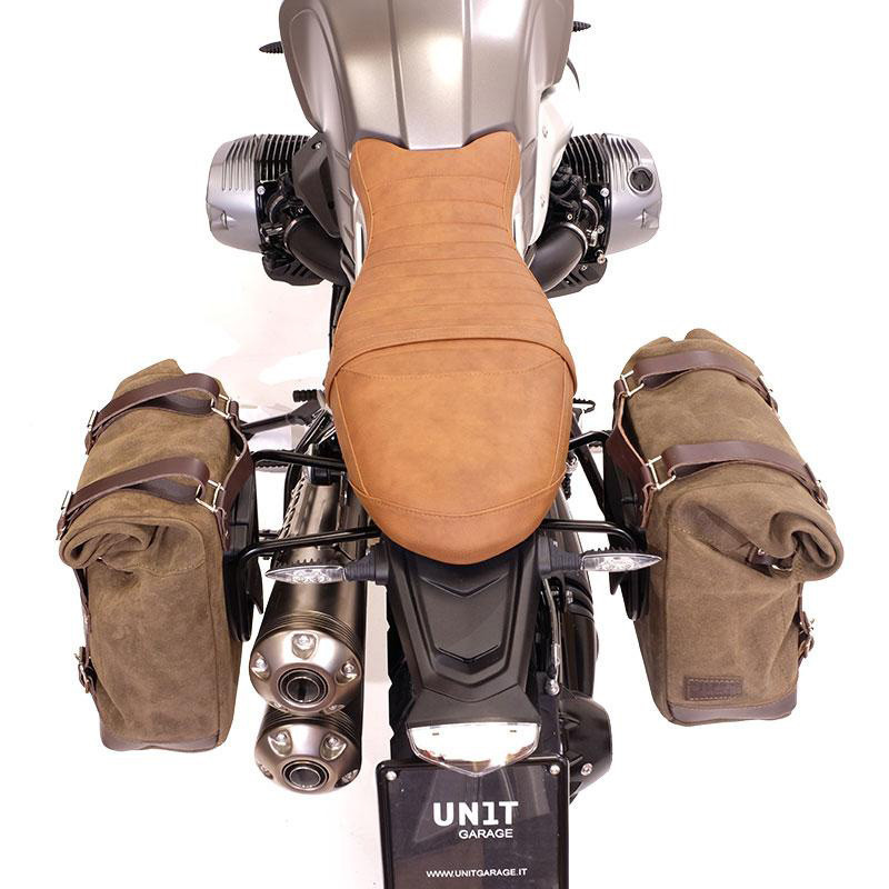 Leather side panniers + mounts for the R nineT – L'atelier Bleu Motostore
