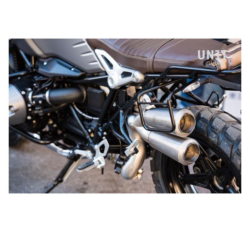  Sacoches latérales Scram en cuir 22L-30L + supports R nineT - L'atelier Bleu Motostore