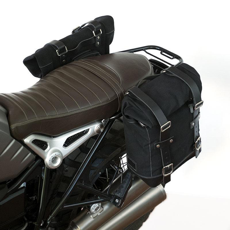  Sacoches latérales Scram en cuir 22L-30L + double support nineT symétrique - L'atelier Bleu Motostore