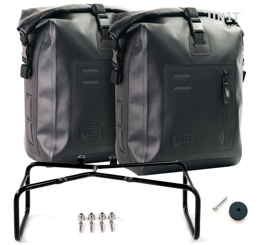 Khali TPU side panniers + brackets for the R nineT – L'atelier Bleu Motostore