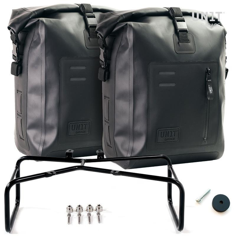 Khali TPU side panniers + brackets for the R nineT – L'atelier Bleu Motostore