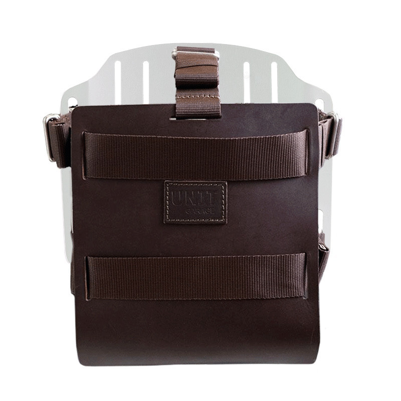  Porte-sacoche latéral en cuir 10L-14L + support droit pour R nineT - L'atelier Bleu Motostore