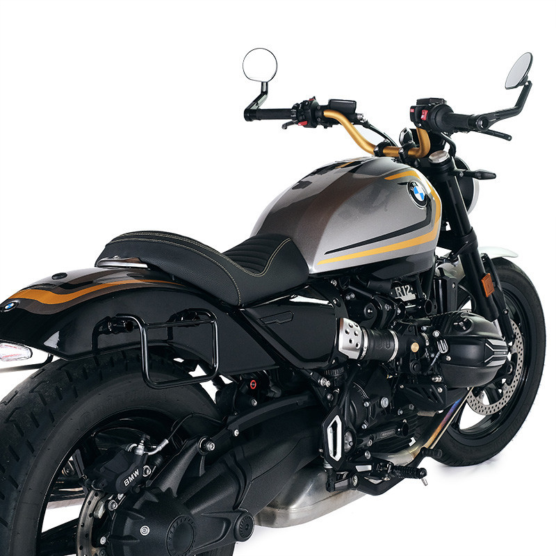  Porte-sacoche latéral en cuir 10L-14L + support droit pour R 12 - L'atelier Bleu Motostore