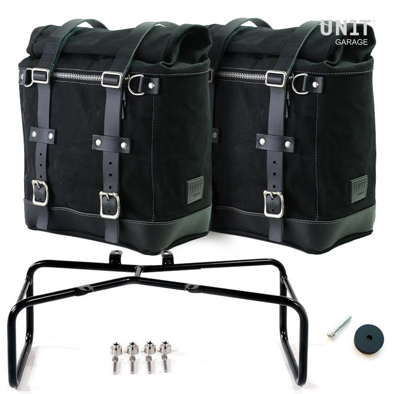 Scram 22L–30L side panniers + R nineT black mounts – L'atelier Bleu Motostore