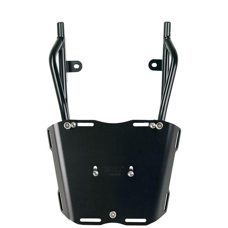 Support top case pour CE 02 Plaque alu grand format noire - L'atelier Bleu Motostore
