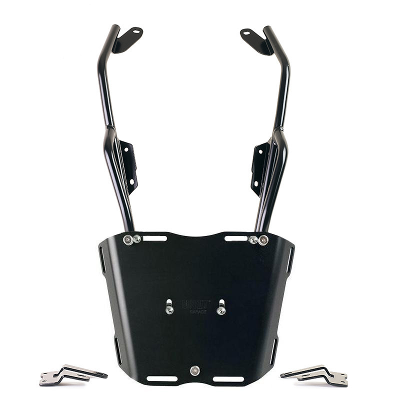 Support top case pour R 12 nineT Plaque alu grand format noire - L'atelier Bleu Motostore