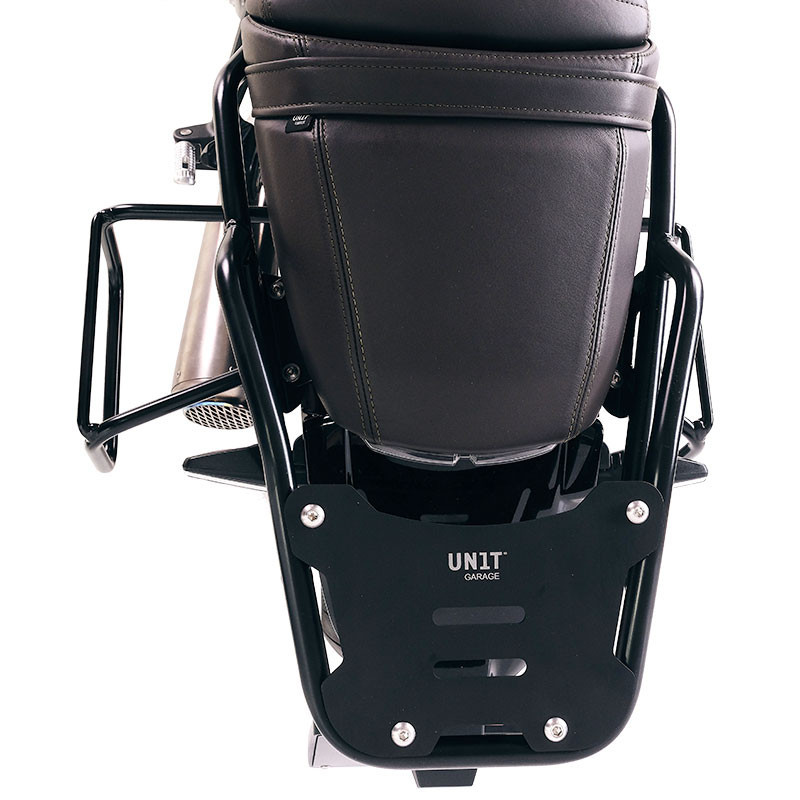  Support top case pour R 12 nineT Plaque alu noire - L'atelier Bleu Motostore