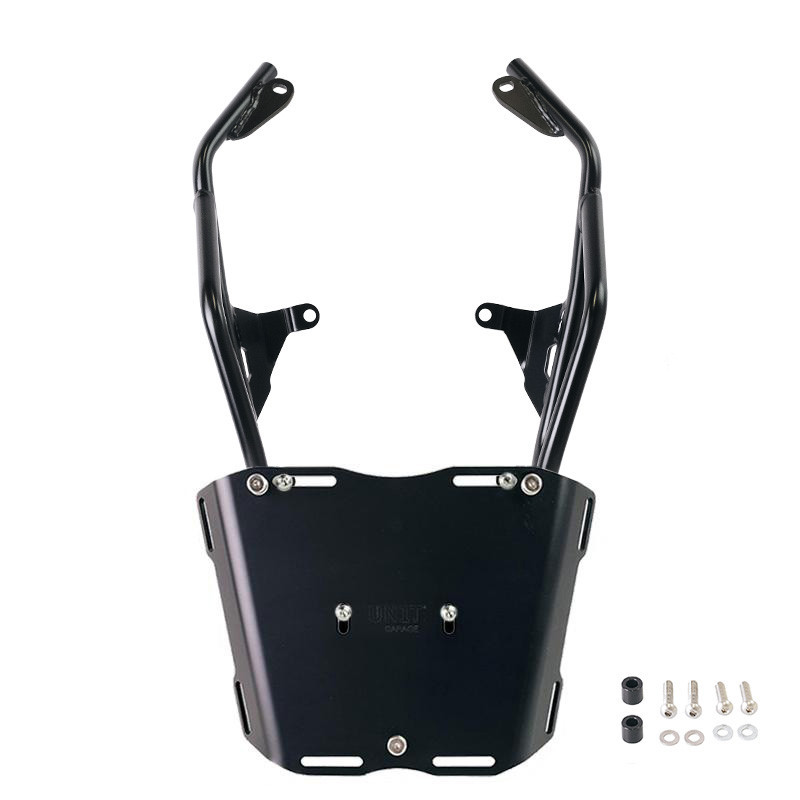 Support top case pour R 12 G/S Plaque alu grand format noire - L'atelier Bleu Motostore